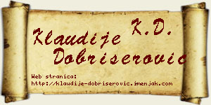 Klaudije Dobrišerović vizit kartica